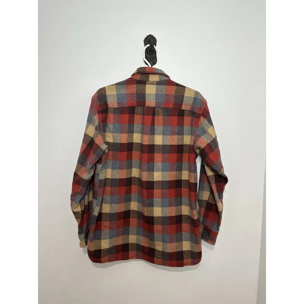 LL Bean Flannel Shirt Men’s Medium Traditional Fit Chamois 277981 Plaid - Picture 4 of 5